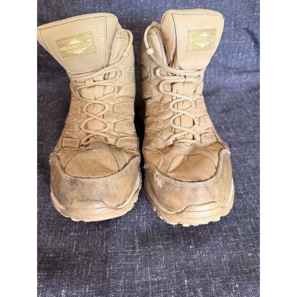 Merrell Men's Moab 2 Mid Tactical Waterproof Coyote Boot Size 13